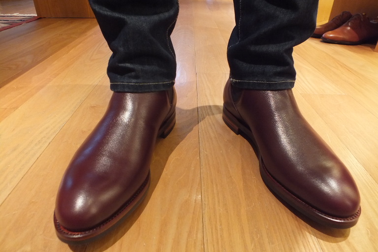 サイドゴアブーツ （ワイン色）：名古屋の紳士靴店「Avanti （アバンティ）」